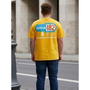 NWOT Unisex Yellow Blink 182 Graphic T-Shirt “Enema Of The State” - Size 3XL